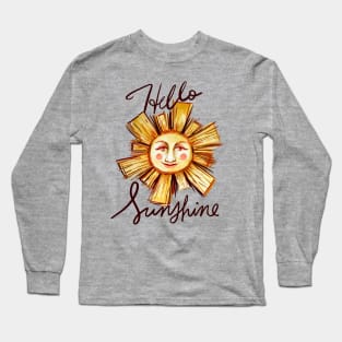 Hello Sunshine Happy Sun Long Sleeve T-Shirt